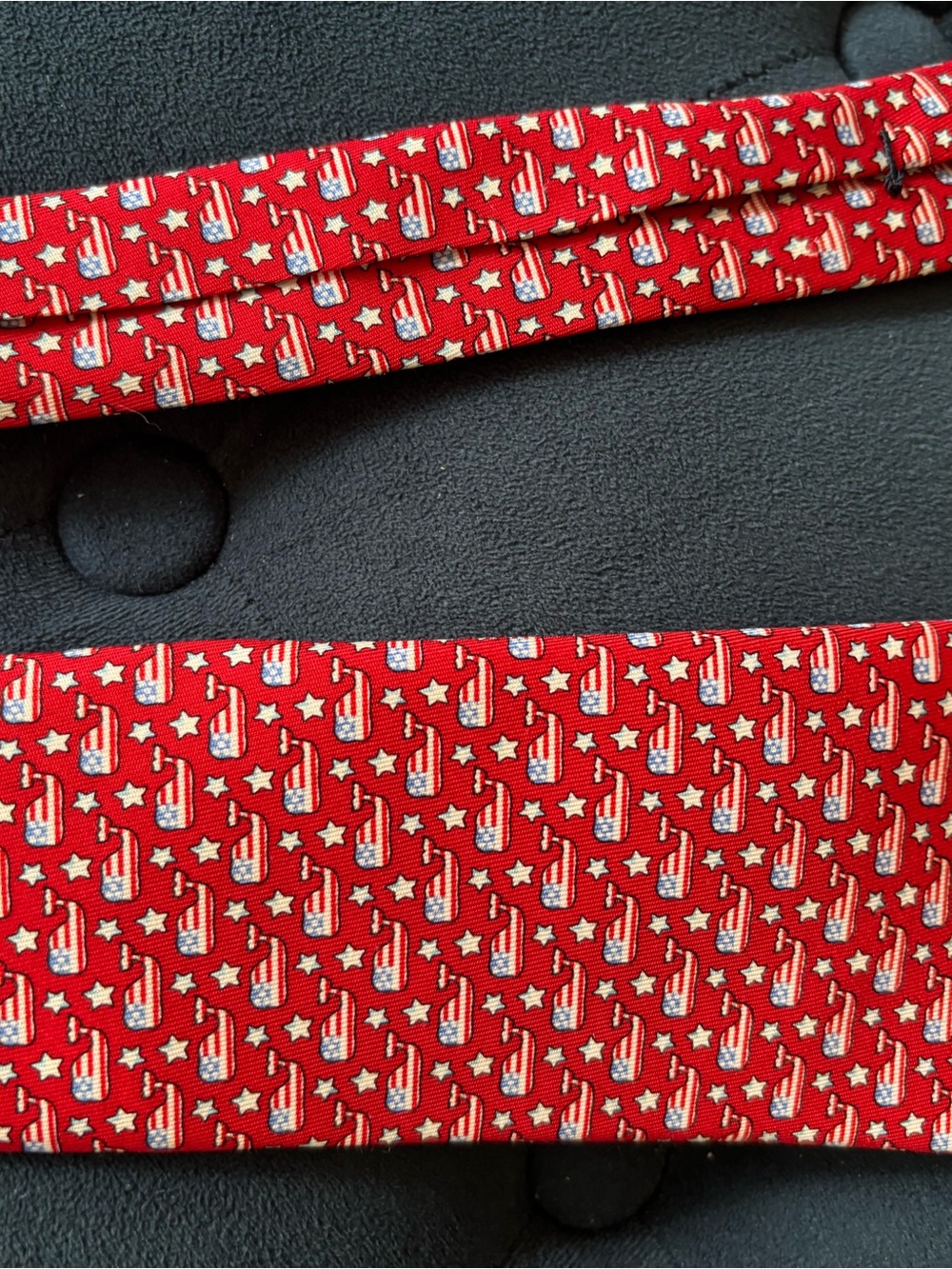 Vineyard Vines Red Novelty American Flag Guitar Tie
